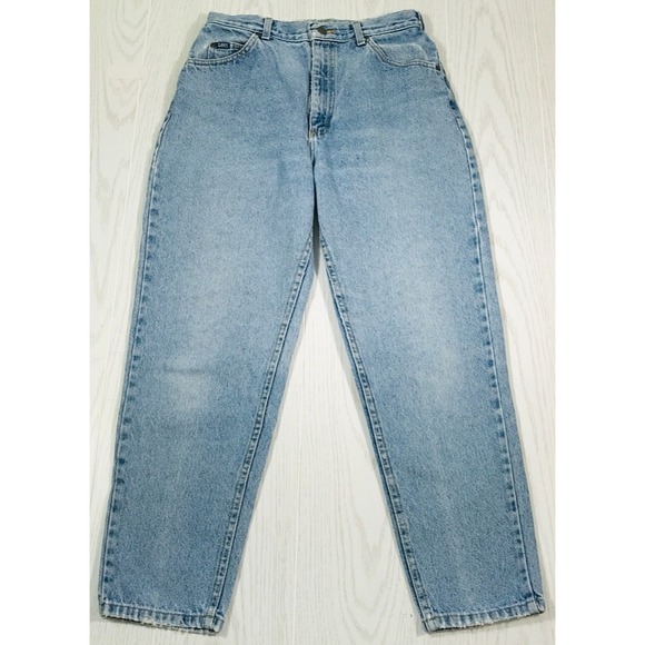 Vintage 80s Lee Jeans Women 6 Blue Stone Wash Mom High Rise Cotton Retro Denim - Picture 1 of 11